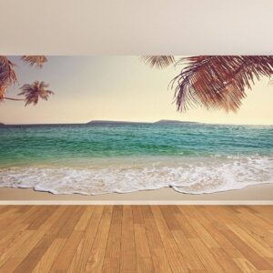 Relaxing Beach & Sea View View Wallpaper Photo Wall Mural Wall UV Print Decal Wall Art Décor