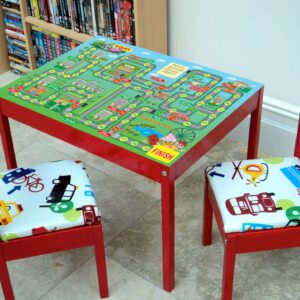 Animate Game For Kids Table Wrap Sticker Laminated Vinyl Cover Self-Adhesive for Desk and Tables