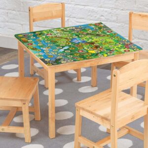Animals Game For Kids Table Wrap Sticker Laminated Vinyl Cover Self-Adhesive for Desk and Tables