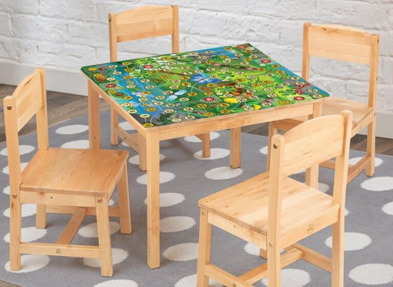 Animals Game For Kids Table Wrap Sticker Laminated Vinyl Cover Self-Adhesive for Desk and Tables