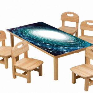 Galaxy the Stars Table Wrap Sticker Laminated Vinyl Cover Self-Adhesive for Desk and Tables