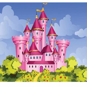 Princess Castle For Kids Table Wrap Sticker Laminated Vinyl Cover Self-Adhesive for Desk and Tables