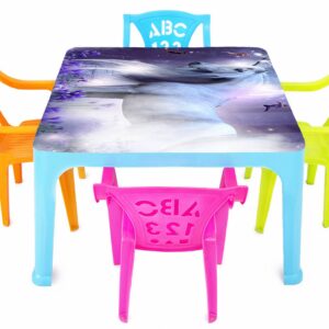 Magic Unicorn Fairies Table Wrap Sticker Laminated Vinyl Cover Self-Adhesive for Desk and Tables