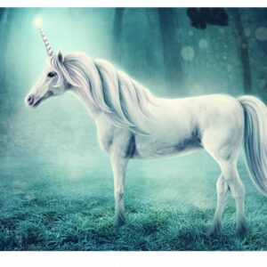 Unicorn in the Forest Table Wrap Sticker Laminated Vinyl Cover Self-Adhesive for Desk and Tables