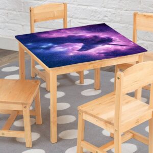 Unicorn in the Stars Table Wrap Sticker Laminated Vinyl Cover Self-Adhesive for Desk and Tables