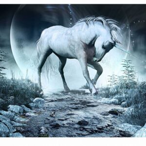 Unicorn Moon Night Table Wrap Sticker Laminated Vinyl Cover Self-Adhesive for Desk and Tables