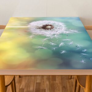 Dandelion Wind View Table Wrap Sticker Laminated Vinyl Cover Self-Adhesive for Desk and Tables