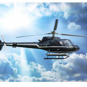 Helicopter in the Sky Table Wrap Sticker Laminated Vinyl Cover Self-Adhesive for Desk and Tables