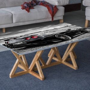 Nissan Skyline Black Table Wrap Sticker Laminated Vinyl Cover Self-Adhesive for Desk and Tables