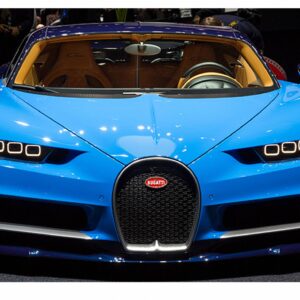 Bugatti Blue Car Table Wrap Sticker Laminated Vinyl Cover Self-Adhesive for Desk and Tables