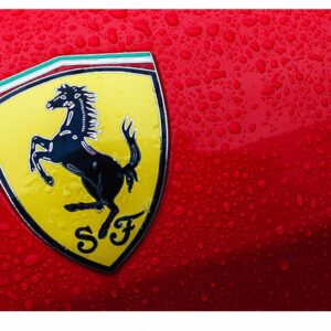 Ferrari Logo Car Table Wrap Sticker Laminated Vinyl Cover Self-Adhesive for Desk and Tables
