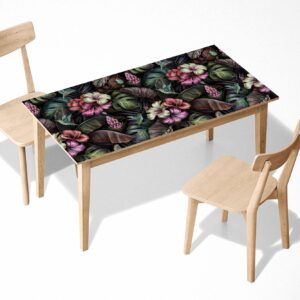 Amazing Flower Pattern Table Wrap Sticker Laminated Vinyl Cover Self-Adhesive for Desk and Tables