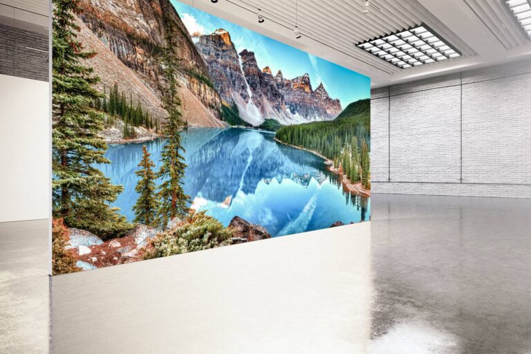 Amazing Mountain River View Wallpaper Photo Wall Mural Wall UV Print Decal Wall Art Décor