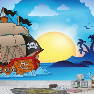 Ship & Sea Animated Wallpaper Photo Wall Mural Wall UV Print Decal Wall Art Décor