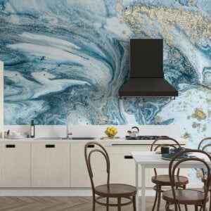 Luxurious Marble Texture Wallpaper, ideal for contemporary bedroom design.