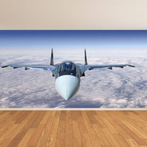 Airplane Fighter in the Sky Wallpaper Photo Wall Mural Wall UV Print Decal Wall Art Décor