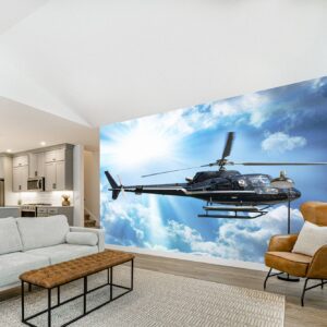 Helicopter in the Sky Wallpaper Photo Wall Mural Wall UV Print Decal Wall Art Décor