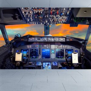 Helicopter Cockpit Theme Wallpaper Photo Wall Mural Wall UV Print Decal Wall Art Décor