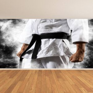 White Kimono with Black Belt Wallpaper Photo Wall Mural Wall UV Print Decal Wall Art Décor