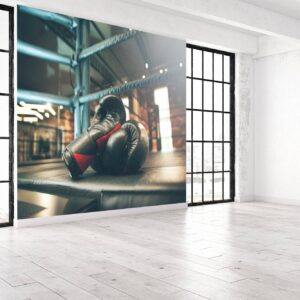 Boxing Gloves in the Ring Wallpaper Photo Wall Mural Wall UV Print Decal Wall Art Décor