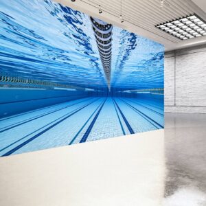 Swimming Pool Underwater View Wallpaper Photo Wall Mural Wall UV Print Decal Wall Art Décor