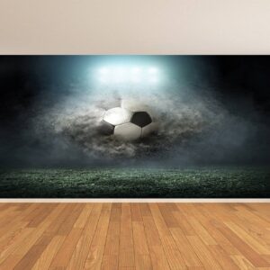 Football Ball in Action Wallpaper Photo Wall Mural Wall UV Print Decal Wall Art Décor