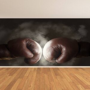 Boxing gloves hit together Wallpaper Photo Wall Mural Wall UV Print Decal Wall Art Décor
