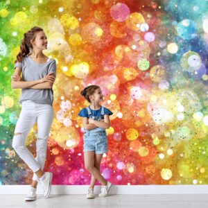 Abstract Rainbow Colours Kids Wallpaper Photo Wall Mural Wall UV Print Decal Wall Art Décor