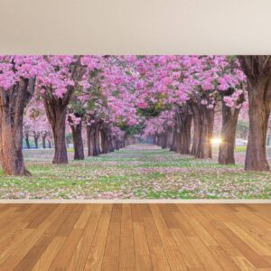 Tunnel Tree with Sunrise Wallpaper Photo Wall Mural Wall UV Print Decal Wall Art Décor
