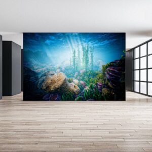 Underwater Life Theme Wallpaper Photo Wall Mural Wall UV Print Decal Wall Art Décor