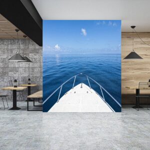 Yacht in the Ocean Wallpaper Photo Wall Mural Wall UV Print Decal Wall Art Décor