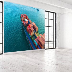 Container Ship Wallpaper Photo Wall Mural Wall UV Print Decal Wall Art Décor