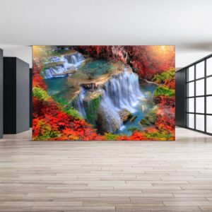 Waterfall Theme Wallpaper Photo Wall Mural Wall UV Print Decal Wall Art Décor