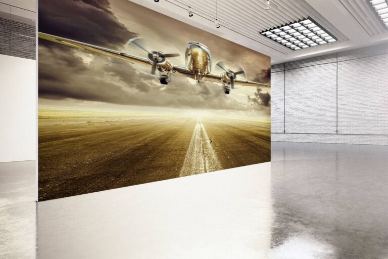Plane in the Clouds Wallpaper Photo Wall Mural Wall UV Print Decal Wall Art Décor