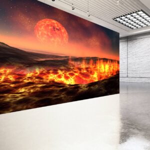 Volcano Lava Wallpaper Photo Wall Mural Wall UV Print Decal Wall Art Décor