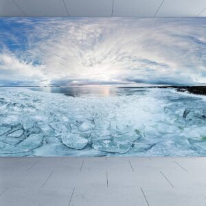 Sea covered with Ice Wallpaper Photo Wall Mural Wall UV Print Decal Wall Art Décor