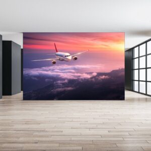 Plane over the Clouds Wallpaper Photo Wall Mural Wall UV Print Decal Wall Art Décor