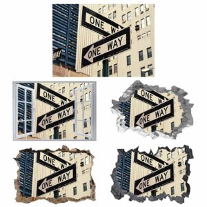 New York Wall Sticker - Self Adhesive Wall Sticker, City Landscape Art, Wall Decoration, Removable Vinyl, Easy To Install