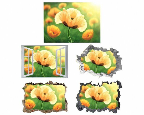 Wall Sticker Forest - Flower Wall Decal, Self Adhesive, Removable Vinyl, Easy to Install, Wall Decoration, Flower Wall Mural