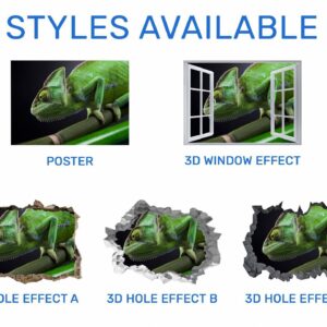 Chameleon Wall Decal - Animal Wall Sticker, Self Adhesive Wall Sticker, Green Wall Sticker, Animal Print