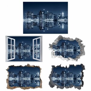 New York Wall Decor - Self Adhesive Wall Sticker, City Landscape Art, Wall Decoration, Removable Vinyl, Easy To Install