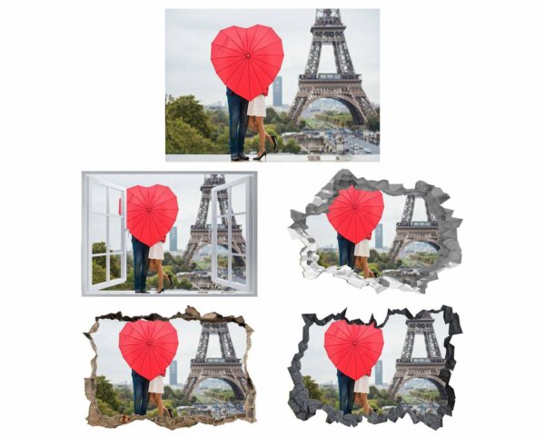 Paris Wall Sticker - Self Adhesive Wall Sticker, City Landscape Art, Wall Decoration, Removable Vinyl, Easy To Install