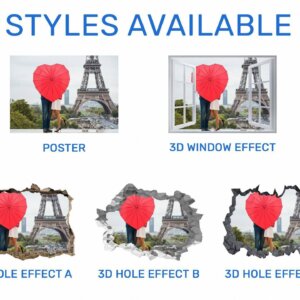 Paris Wall Sticker - Self Adhesive Wall Sticker, City Landscape Art, Wall Decoration, Removable Vinyl, Easy To Install