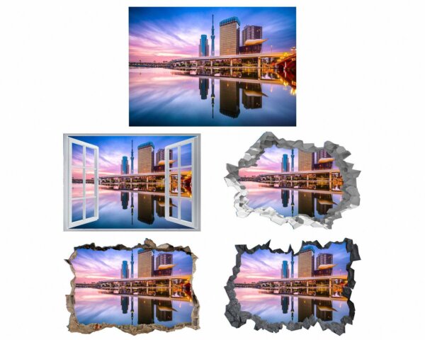 Singapore Wall Art - Self Adhesive Wall Sticker, City Landscape Art, Wall Decoration, Removable Vinyl, Easy To Install