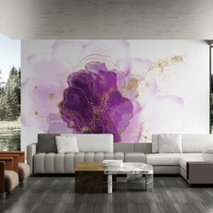 Flower Marble Wallpaper - Self Adhesive Wallpaper, Office Wallpaper for Wall, Marble Wall Design, Wall Decoration, Removable Wallpaper