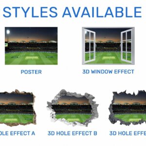 Cricket Stadium Wall Sticker - Sport Theme Wall Decor, Living Room Wall Art, Wall Decal Sports, Digital print, Removable Wall Sticker