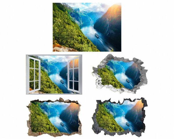 River Wall Sticker - Self-Adhesive Vinyl Decal - Ideal for Room Décor - Easy to Apply and Remove