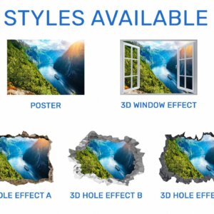 River Wall Sticker - Self-Adhesive Vinyl Decal - Ideal for Room Décor - Easy to Apply and Remove