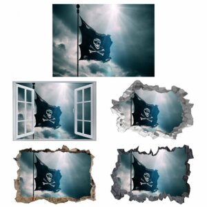 Pirate Wall Sticker - Self-Adhesive Vinyl Decal - Ideal for Room Décor - Easy to Apply and Remove