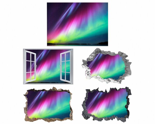 Night Sky Wall Decal - Peel and Stick Wall Decal, Aurora Borealis Wall Art, Vinyl Wall Decal, Wall Decor for Bedroom, Easy To apply, Wall Decor, Living Room Wall Sticker